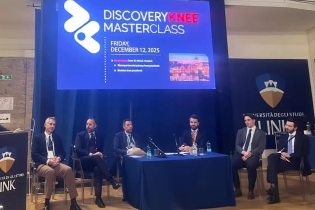 Il Dr. Saccone tra i relatori della Discovery Knee Masterclass, Università degli Studi Link, Roma, dicembre 2025